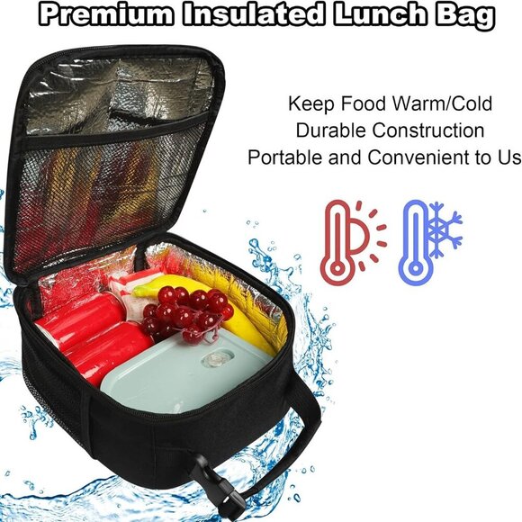 Lunch Box for Men Women Adults, Small Lunchbox for Work Picnic - Reusable Lunch - Picture 5 of 7